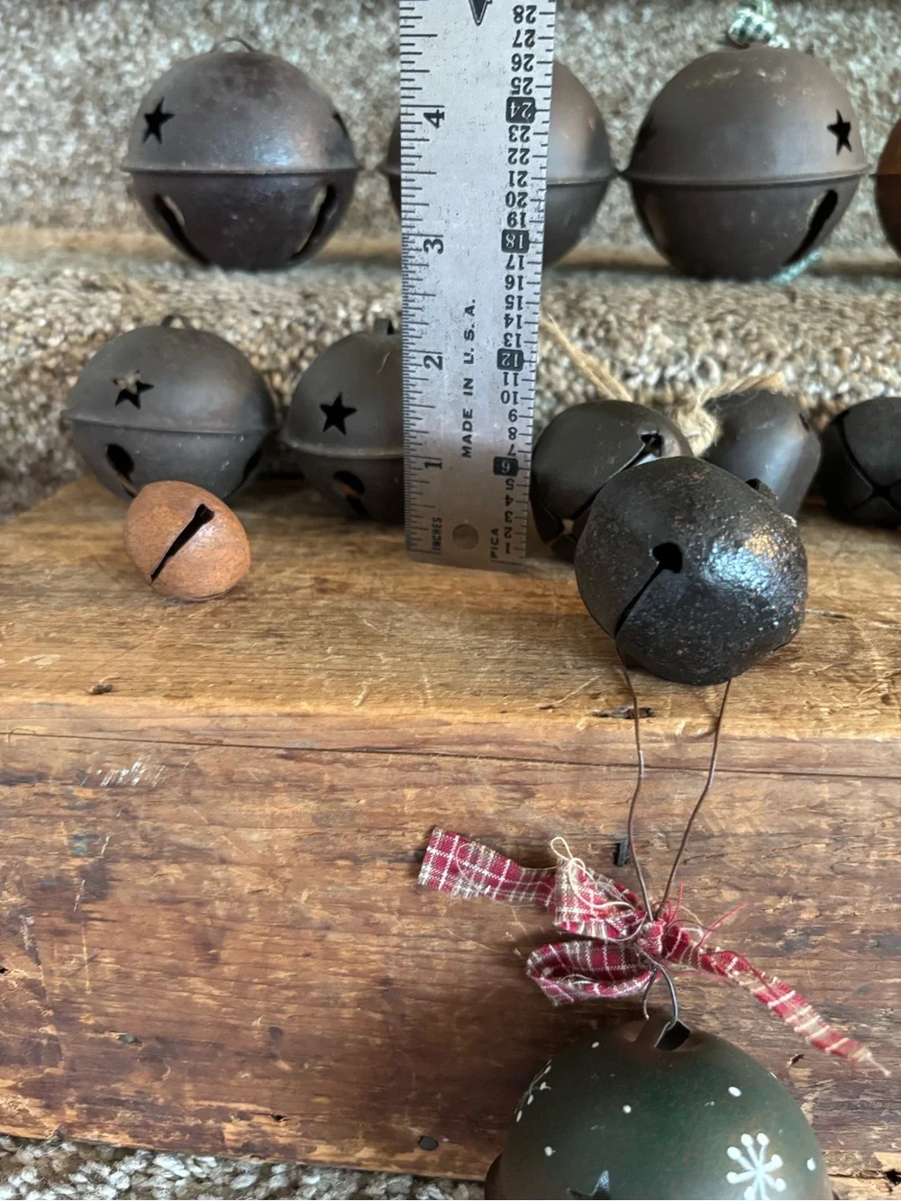 Rustic Brown & Black Jingle Bell Wall Decor - Home Wall Decor